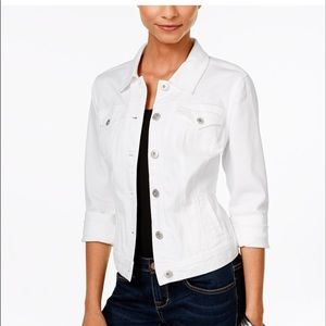 Style & Co. White Denim Jacket NWT Medium